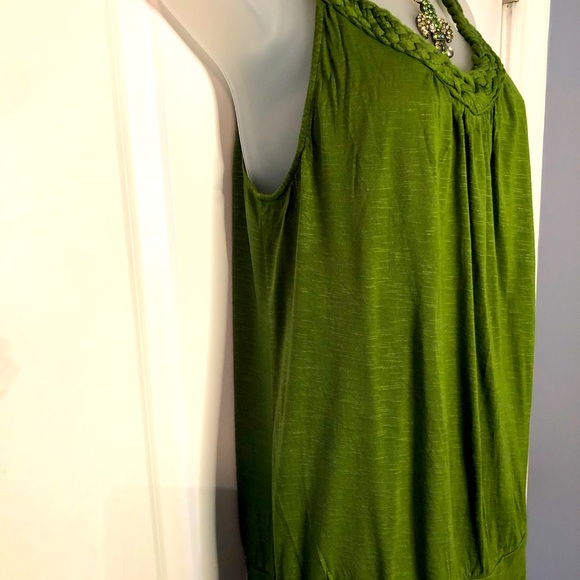 Apt 9 IRISH Green Braided Top Size Large - Picture 5 of 13